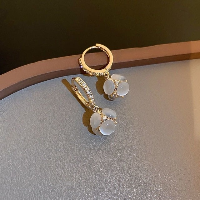2025 Korean New Simple Temperament Circle Pearl Earrings Fashion Small Versatile Earrings Jewelry